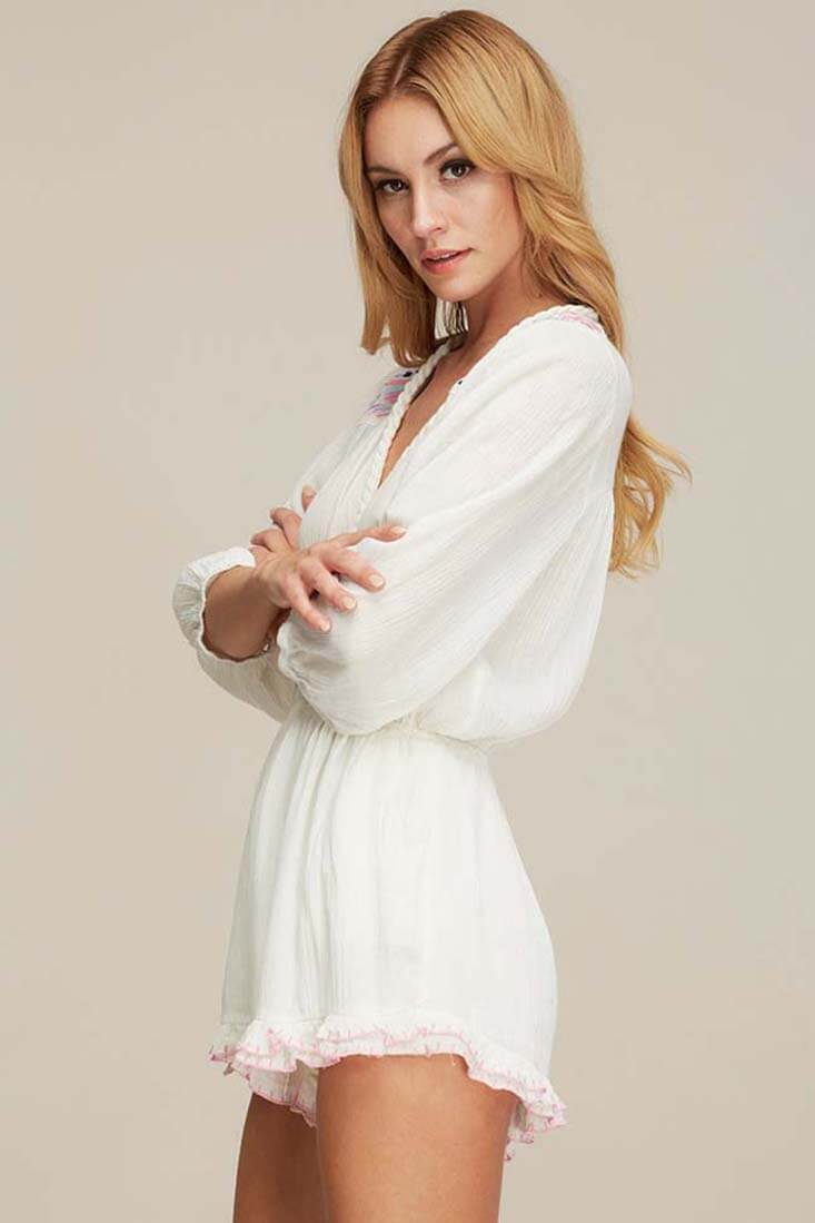 Naomi Dressy Romper White by Selfie Leslie